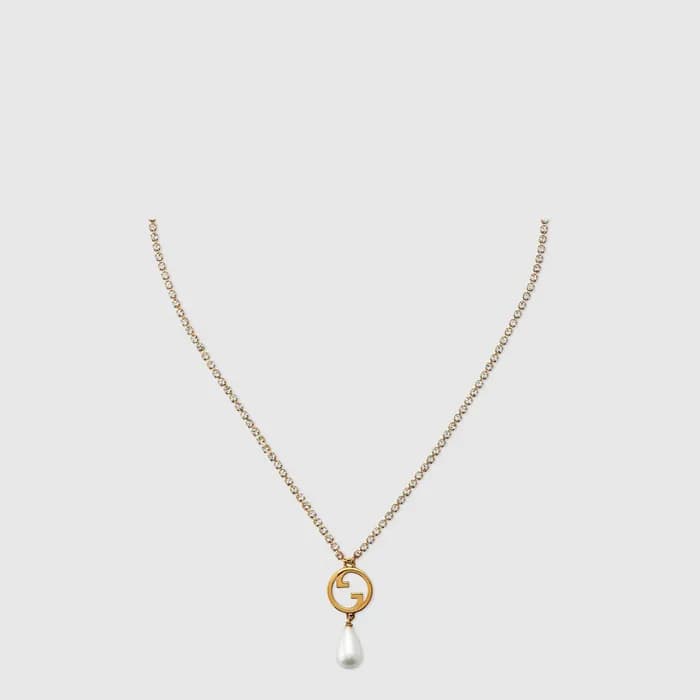 구찌 여성 블론디 크리스탈 네크리스 - Gucci Womens Blondie Crystal Necklace - acc10828x - 1
