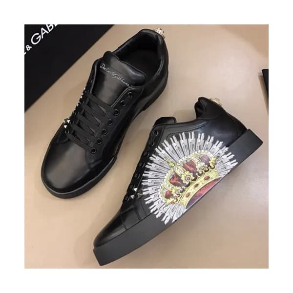 DOLCE&GABBANA 2018 MENS PEARL LEATHER SKEAKERS - 돌… - 1