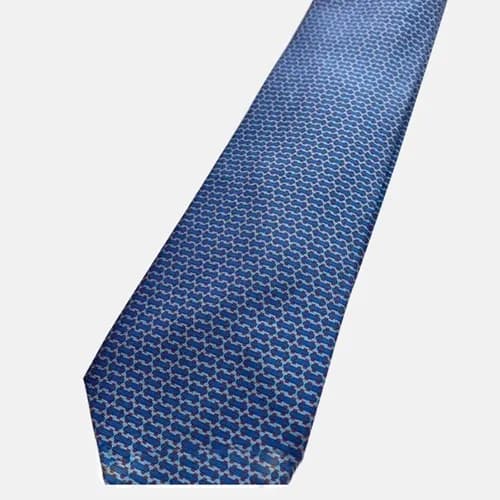 HERMES MENS NECKTIE BLUE - 에르메스 남성용 넥타이 블루