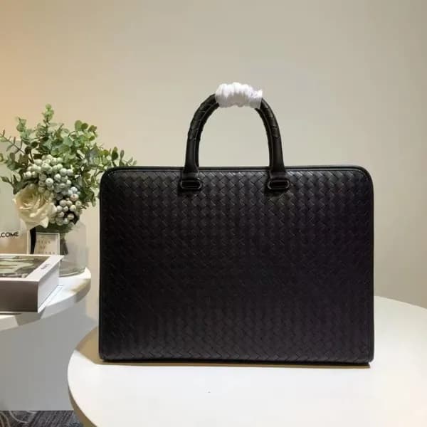 Bottega Veneta Leather Black Mens Business ,39cm -… - 1