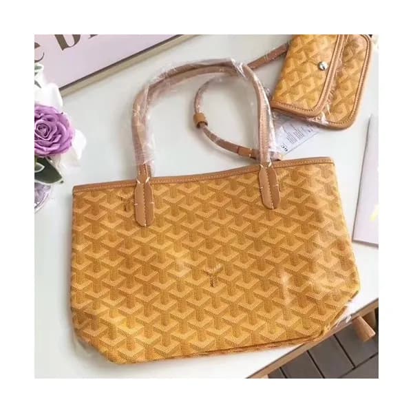 Goyard Leather Yellow Tote Shopper Bag,30CM - 고야드 … - 1