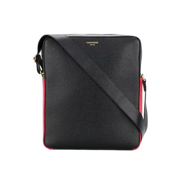 Thom Browne 2018 Pebble-Grain Messenger Shoulder B… - 1