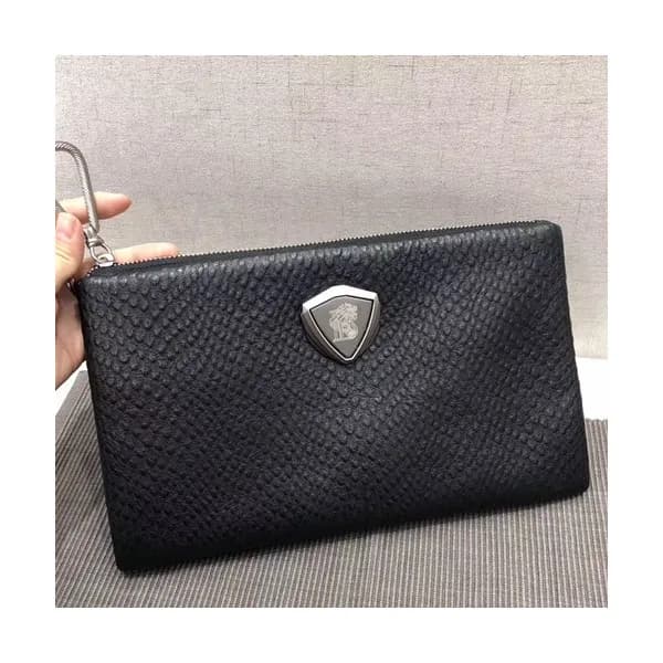Balmain Leather Clutch Bag , 28cm - 발망 레더 남성용 클러치백… - 1