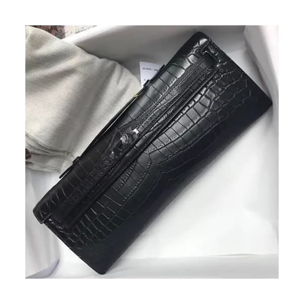 Hermes Kelly Cut Crocodile Leather Clutch Bag ,31c… - 1