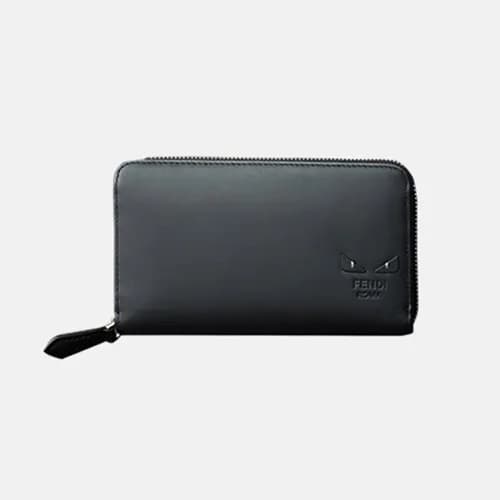 Fendi 2019 Leather Zip Round Wallet - 펜디 남여공용 레더 지… - 1