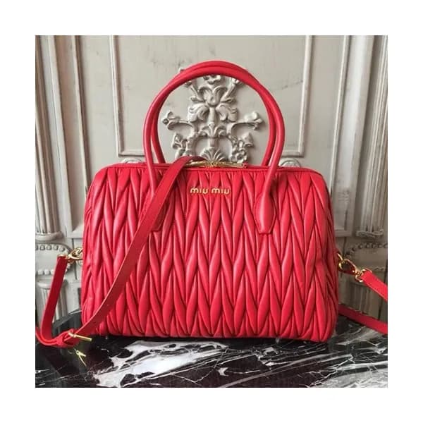 MiuMiu 2019 Matelasse Top Handle Tote Shoulder Bag… - 1