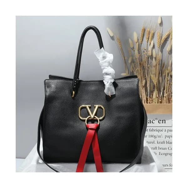 Valentino 2019 V-ring Tote Shoulder Shopper Bag,32… - 1