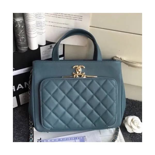 Chanel 2019 Leather Small Tote Shoulder Bag ,26CM … - 1
