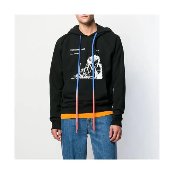Off-white 2019 Mm/Wm Logo Cotton Oversize HoodT - … - 1