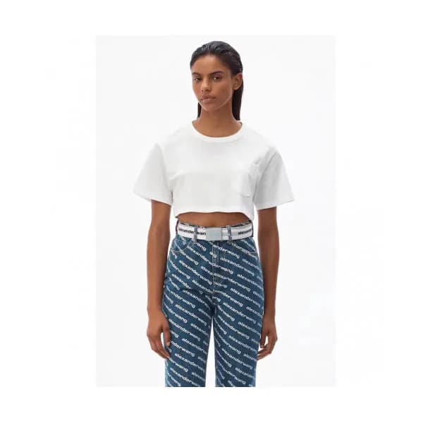 Alexsander Wang Womens Logo Classic Denim Pants - … - 1