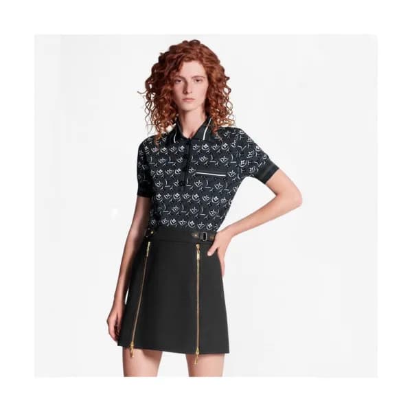 Louis vuitton 2019 Womens Monogram Cotton Polo Sho… - 1
