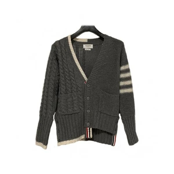 Thom Browne 2019 Mens Classic V-neck Knit Cardiga… - 1