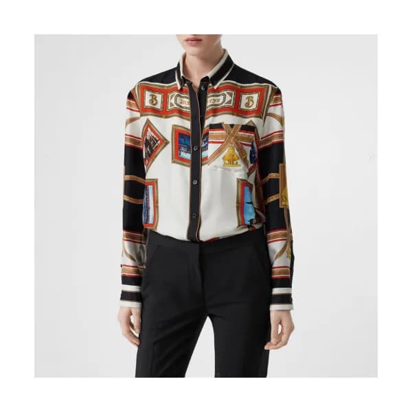 Burberry 2019 Womens Classic Casual Silk Tshirts -… - 1