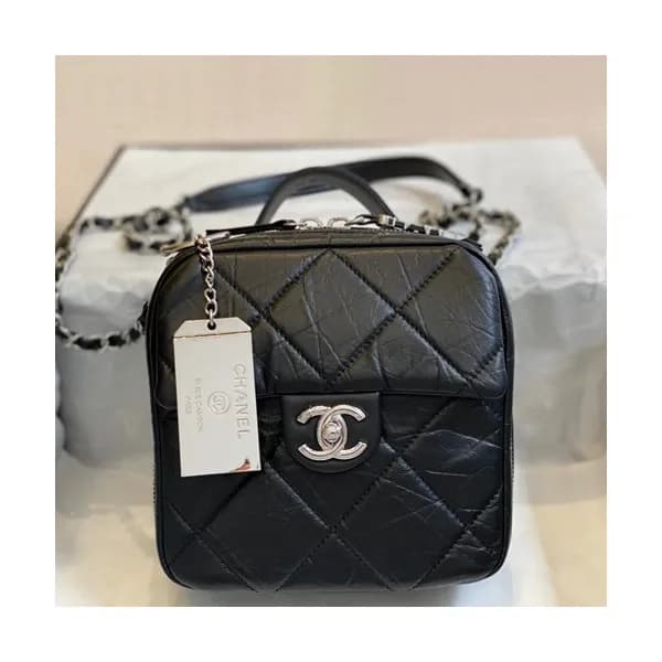 Chanel 2019 Leather Chain Tote Shoulder Cross Bag,… - 1