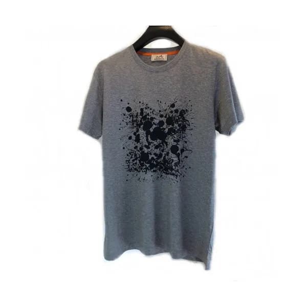 Hermes 2020 Mens Crew-neck Silket Short Sleeved Ts… - 1