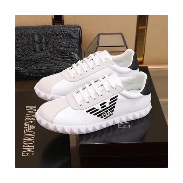 Armani 2020 Mens Leather Sneakers - 알마니 2020 남성용 … - 1