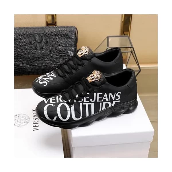 Versace 2020 Mens Leather Sneakers - 베르사체 2020 남성용… - 1