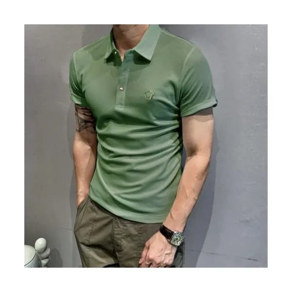 [베르사체]Versace 2020 Mens Logo Silket Short Sleeved … - 1