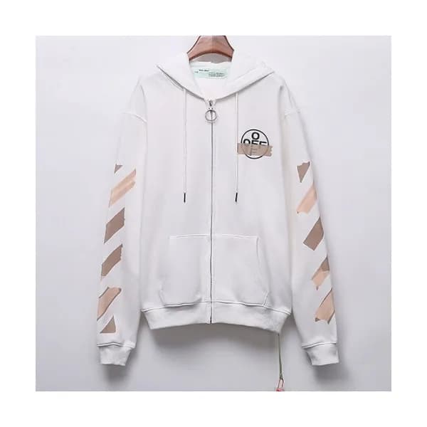 [오프화이트]Off-white 2020 Mens Logo Cotton Zip-up Hood… - 1