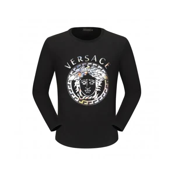 Versace 2020 Mens Medusa Crew-neck Silket Tshirts … - 1