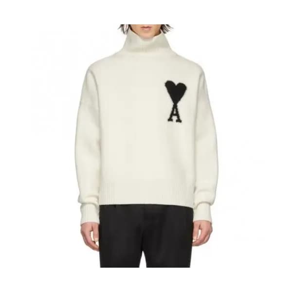 [아미]Ami 2020 Mens Logo Casual Turtle-neck Sweaters… - 1