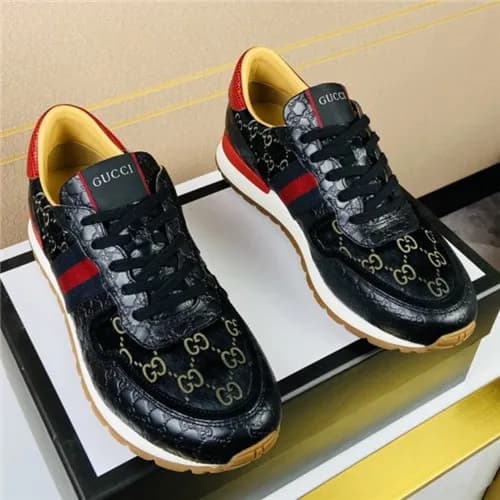 Gucci 2020 Men's Leather Sneakers - 구찌 2020 남성… - 1