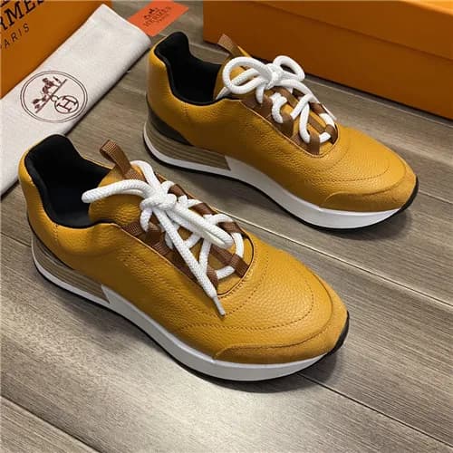 Hermes 2021 Men's Leather Sneakers - 에르메스 2021… - 1