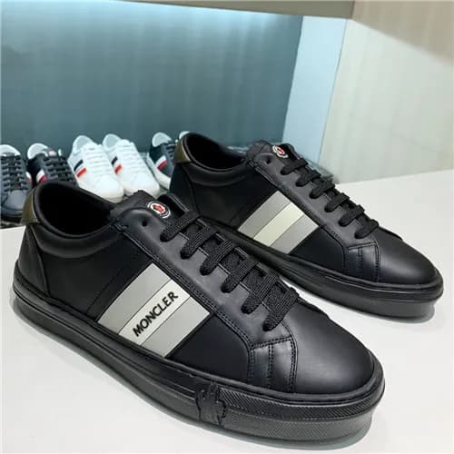 Moncler 2021 Men's Leather Sneaakers - 몽클레어 20… - 1