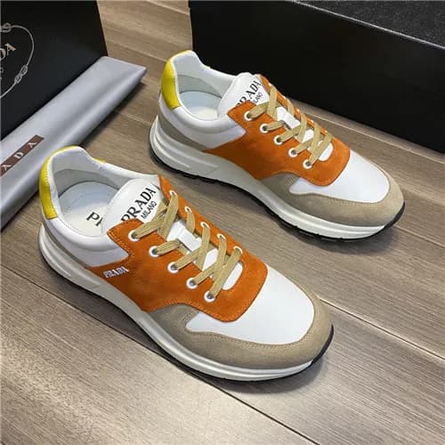 Prada 2021 Men's Leather Sneakers - 프라다 2021 남… - 1