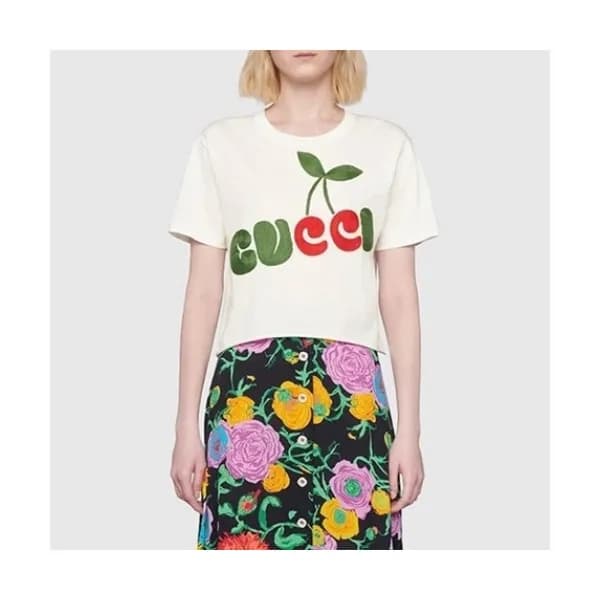 [매장판]Gucci 2021 Womens Logo Short Sleeved Tshirts … - 1