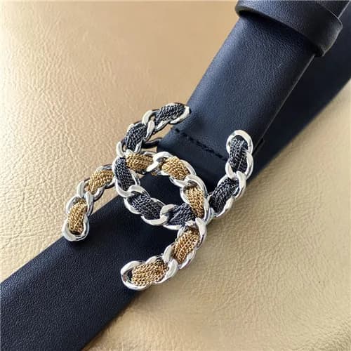 Chanel 2021 Women's Leather Belt,3.0cm,CHABT01… - 1