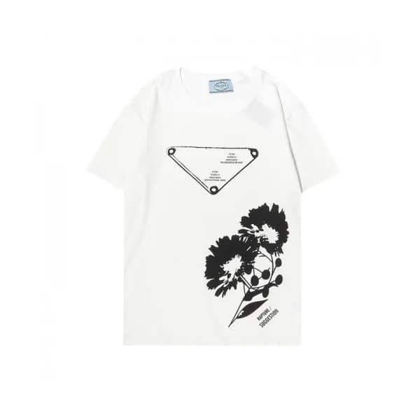 [캐쥬얼]Prada Mens Basic Logo Short Sleeved Tshirts … - 1