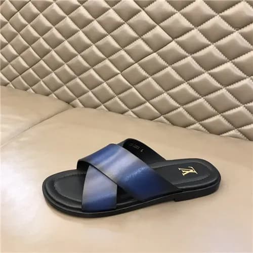 Louis Vuitton 2021 Men's Leather Slipper,LOUS2… - 1