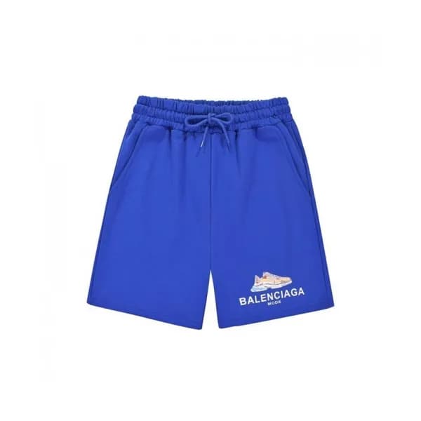 Balenciaga Mens Logo Training Half Pants Blue - 발… - 1