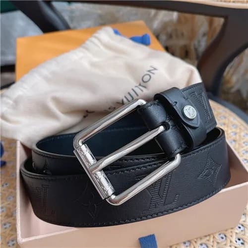 Louis Vuitton 2021 Men's Leather Belt,3.5cm,LO… - 1