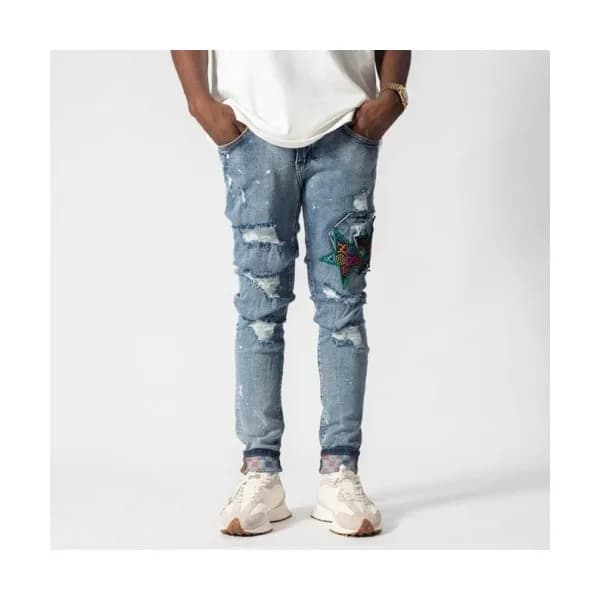 Gucci Mens Casual Classic Denim Jeans Blue - 구찌 2… - 1