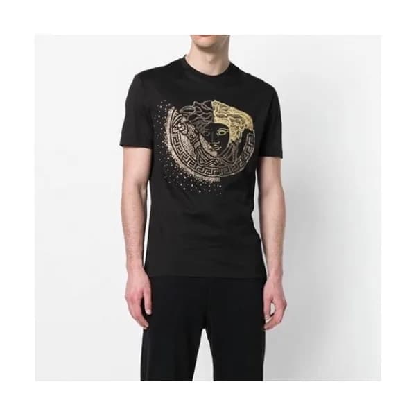 Versace Mens Logo Short Sleeved Tshirts Black - 베… - 1
