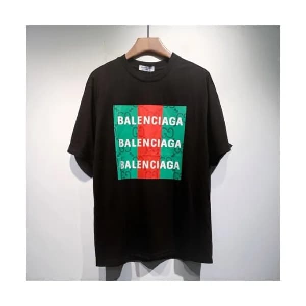 Balenciaga Mm/Wm Logo Cotton Short Sleeved Tshirt… - 1