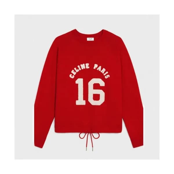 Celine Ladies Crew-neck Cashmere Sweaters Red - 셀… - 1