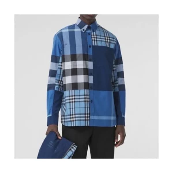 Burberry Mens Vintage Basic Tshirts Blue - 버버리 20… - 1