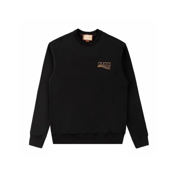 Gucci Mm/Wm Logo Crew-neck Cotton Tshirts Black … - 1