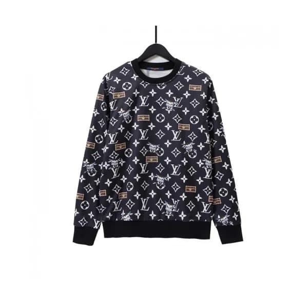 Louis vuitton Mens Casual Cotton Tshirts Black -… - 1