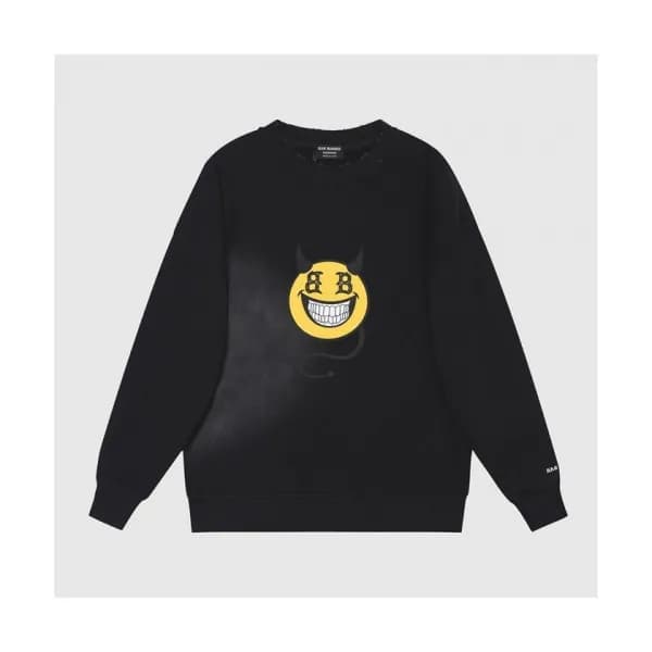 Balenciaga Mens Logo Crew-neck Cotton Tshirts Bla… - 1