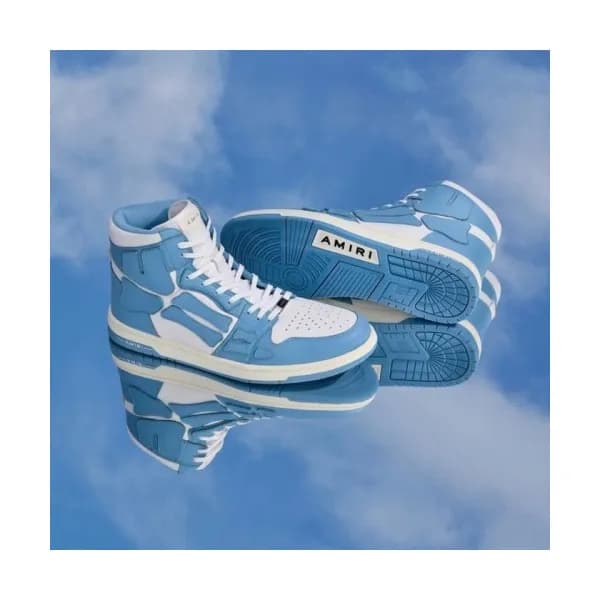 아미리 남/녀 캐쥬얼 레더 하이탑 스니커즈 - Amiri Unisex Casual Leat… - 1