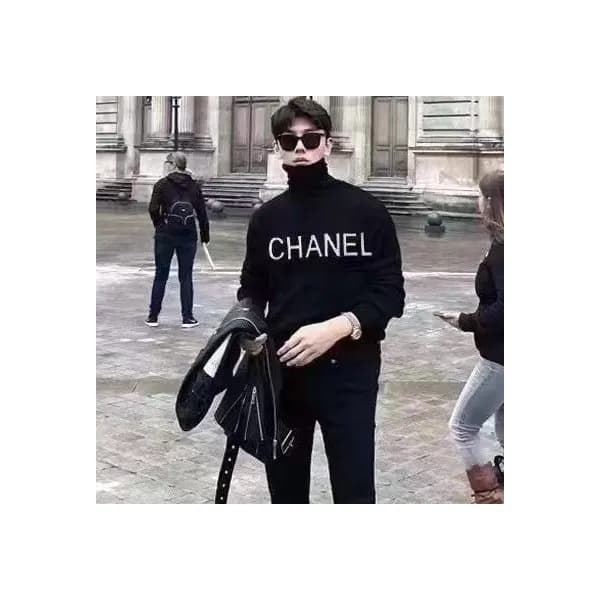 샤넬 남성 터늘넥 블랙 니트 - Chanel Mens Black Knits - chl083… - 1