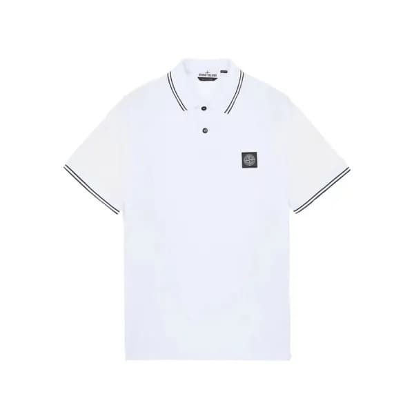 스톤아일랜드 남성 화이트 폴로 반팔티 - Mens White Tshirts - sto045… - 1