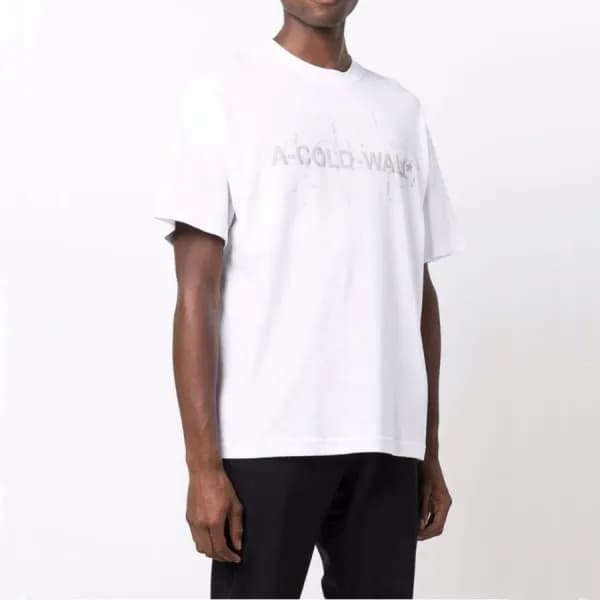 어콜드월 남성 크루넥 화이트 반팔티 - Mens White Tshirts - col0056…