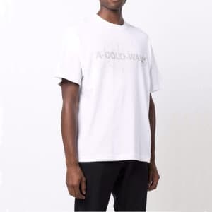 어콜드월 남성 크루넥 화이트 반팔티 - Mens White Tshirts - col0056…