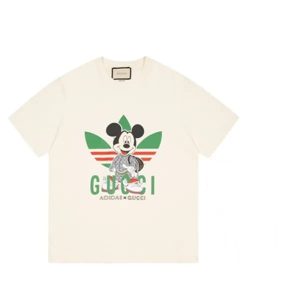 구찌 남성 크루넥 아이보리 반팔티 - Mens Ivory Tshirts - guc04736… - 1