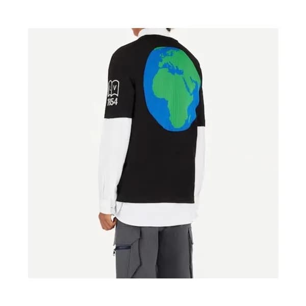 루이비통 남성 블랙 크루넥 반팔티 - Mens Black Tshirts - lou04196… - 1